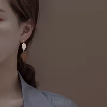 可可咖啡樹葉×螺旋耳夾