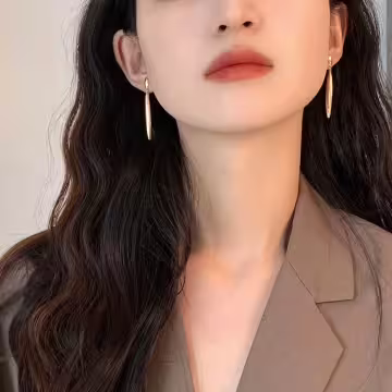 顯瘦簡約細柳×吊墜耳環