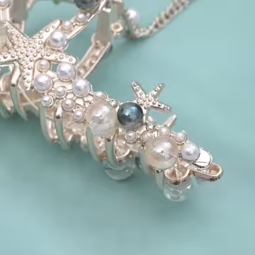 氣質海星貝殼流蘇×鯊魚夾