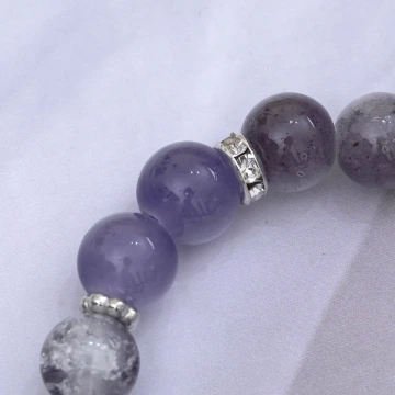 烏紫漸變爆花晶×固定式串珠手鍊.avif