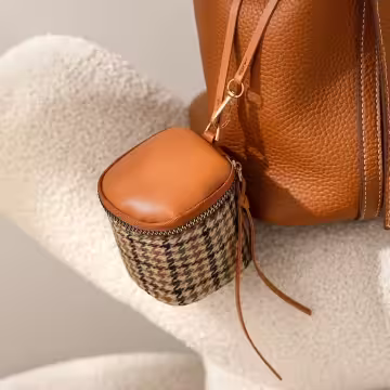 立體千鳥紋×手拿零錢包×黑色