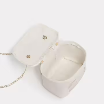 珍珠提把透明小窗晒娃立體包×斜背包×黑色