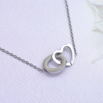 316鋼飾×愛心圓環×鎖骨項鍊×銀色.avif