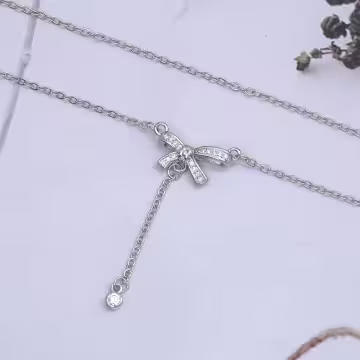 925銀飾×禮物蝴蝶結×鎖骨項鍊