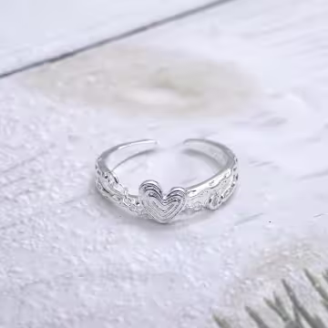 925銀飾&times;愛心蝴蝶酥鍊條&times;開口戒指