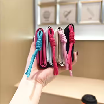 糖果甜心皺面皮革&times;三折短皮夾&times;米白