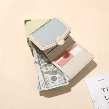 都會風多巴胺×三折短皮夾×綠色.avif
