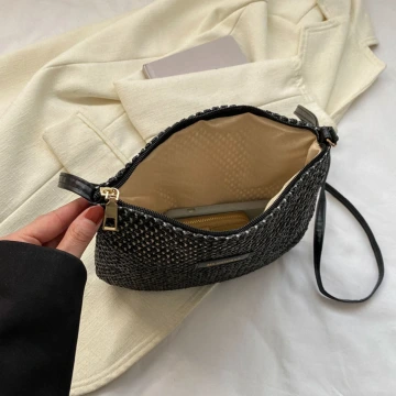 拉菲草編織×斜背包×黑色.avif