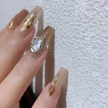 雅丹風沙漠流金亮面×穿戴式手指甲片×二十四入.avif