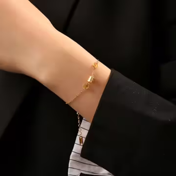 316鋼飾×羅馬數字小蠻腰 ×手鍊×玫瑰金