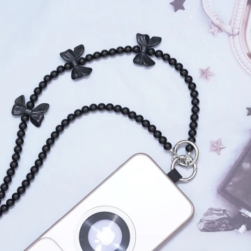黑珠珠酷蝴蝶結×手機斜背雙勾掛繩.avif