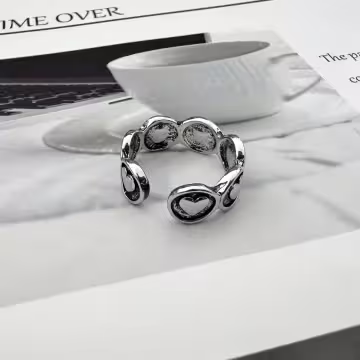 美式&times;復古&times;愛心指環&times;開口戒指