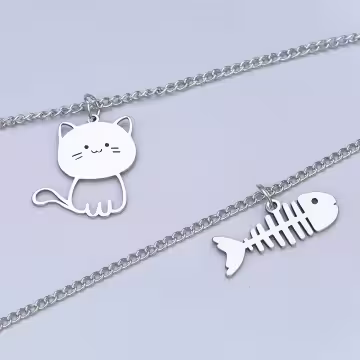 貓咪與魚×閨蜜姐妹項鍊組