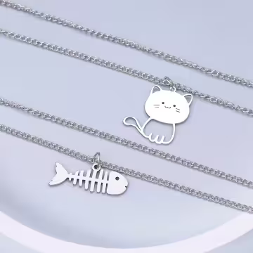 貓咪與魚×閨蜜姐妹項鍊組