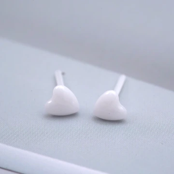 小愛心×陶瓷×養耳棒×二套件耳環組×白色.avif