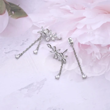 925銀針×精靈花朵×後掛式耳環.avif