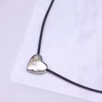 極簡愛心×蠟繩×可調節長項鍊×共二色