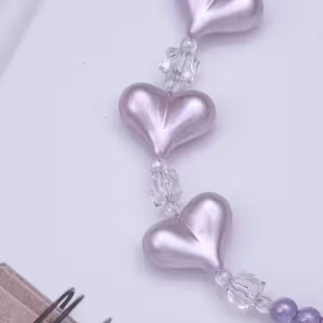 三心相連&times;手機腕帶掛繩&times;紫色