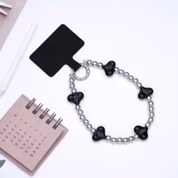 小愛心&times;手機腕帶掛繩&times;黑色