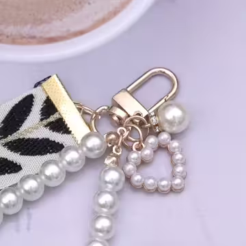 小清新愛心織帶&times;手機掌上掛繩&times;黑色