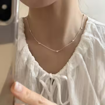 925銀飾&times;小小愛心&times;鎖骨項鍊