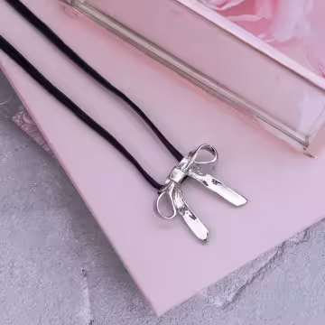 禮物領結×麂皮繩×可調節長項鍊