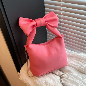 蝴蝶結手提把×鍊條斜背包×粉紅.avif