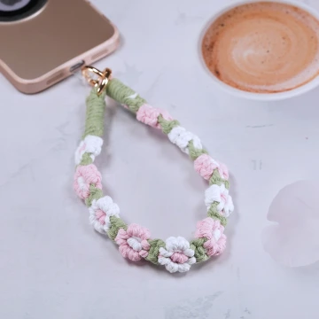 小花朵編織×手機腕帶掛繩×綠粉白.avif