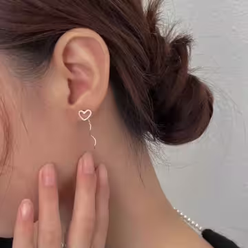 925銀針&times;斑瀾愛心&times;耳線