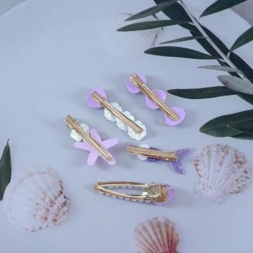 美人魚珍珠×五套件髮夾組×紫色.avif