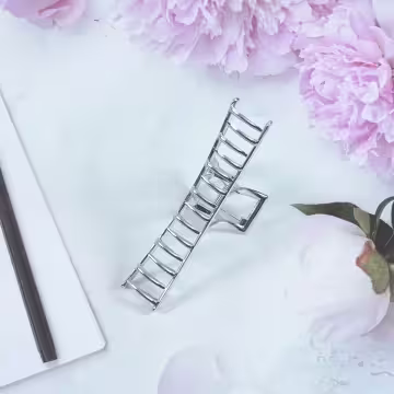 銀色極簡一字×鯊魚夾