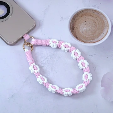 小花朵編織×手機腕帶掛繩×粉白.avif