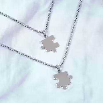 316鋼飾×人生拼圖×閨蜜情侶項鍊組