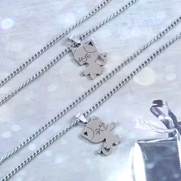 316鋼飾×貓咪抱抱×閨蜜情侶項鍊組