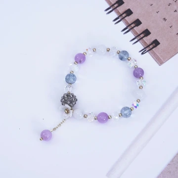 仙藍粉嫩晶透水滴×固定式串珠手鍊.avif