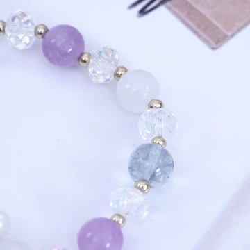 仙藍粉嫩晶透水滴×固定式串珠手鍊.avif