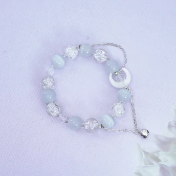 仙藍粉嫩晶透水滴×固定式串珠手鍊.avif