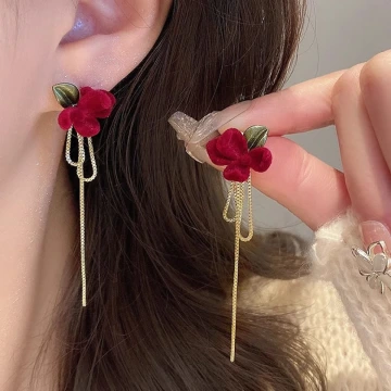 金橢圓紅底鑲鑽亮面×穿戴式手指甲片×二十四入 .avif