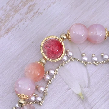 金橢圓紅底鑲鑽亮面×穿戴式手指甲片×二十四入 .avif