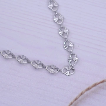 316鋼飾×香吻壓花紋 ×手鍊×銀色.avif