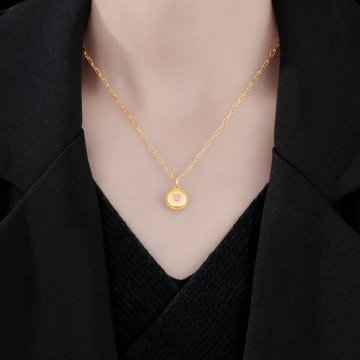 金橢圓紅底鑲鑽亮面×穿戴式手指甲片×二十四入 .avif