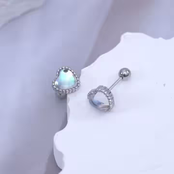 愛心月光&times;轉珠耳環