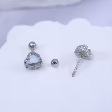 愛心月光&times;轉珠耳環