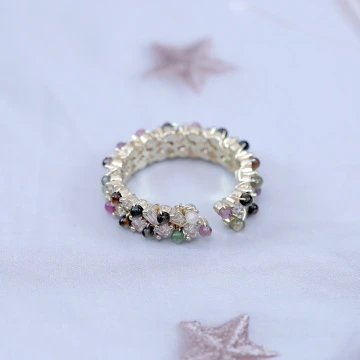 琉璃晶鑽小串珠&times;開口戒指.avif