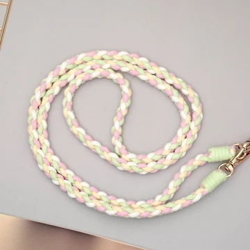 細繩四色小麻花&times;手機斜背雙勾掛繩&times;綠+黃+粉+白.avif