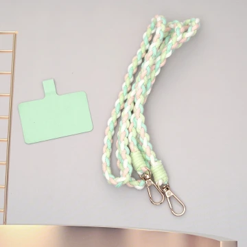 細繩四色小麻花&times;手機斜背雙勾掛繩&times;綠+藍+粉+白.avif