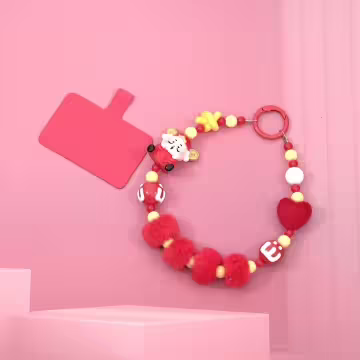 財神爺愛心&times;手機腕帶掛繩