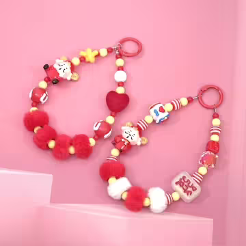 財神爺愛心&times;手機腕帶掛繩