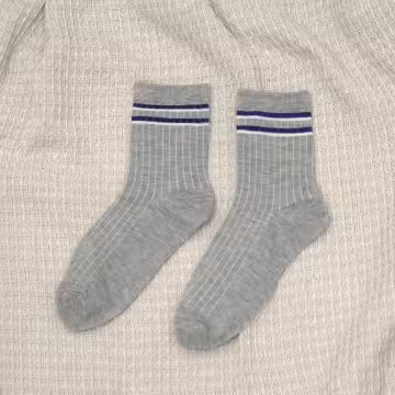 藍灰少女心&times;中筒襪&times;四雙套件襪子組
