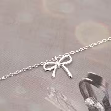 925銀飾&times;小清心蝴蝶結&times;鎖骨項鍊